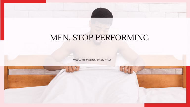 Men stop performing